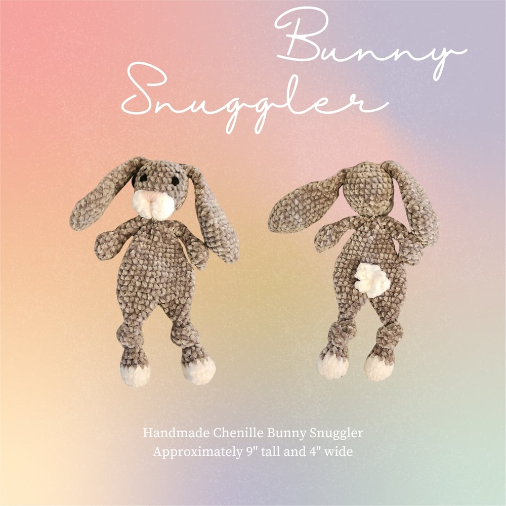Handmade Chenille Bunny Snuggler